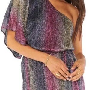 Show Me Your Mumu Multicolor One-Shoulder Dress